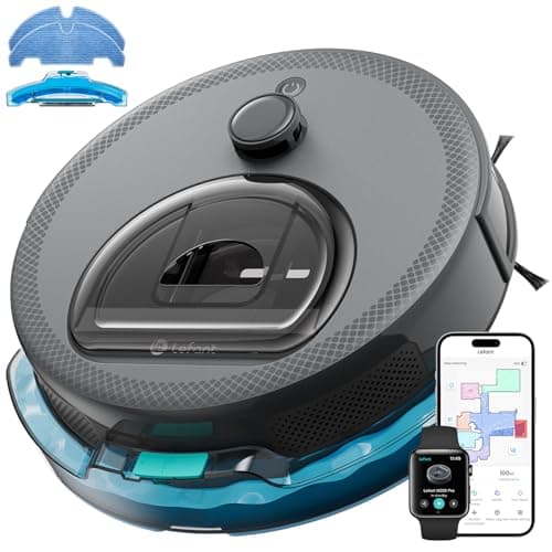 Lefant LiDAR Robot Vacuum and Mop, Upgraded 190° PSD Obstacle Avoidance, 5000Pa Strong Suction, Multi-Floor Mapping, 150 Mins Runtime, WiFi/Alexa/APP/Watch, Pet Hair & Carpets, M330 Pro Grey