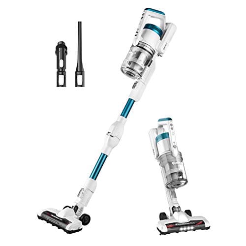 Eureka NEC185 Cordless Stick Vacuum Cleaner Convenient for Hard Floors, Rechargeable Handheld Vacuum Cleaner Portable with Powerful Motor Efficient Suction,White