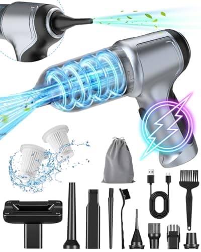 18000Pa Car Vacuum Portable Cordless, 5000mAh High Power Cordless Vacuum Cleaner, 120W Portable Vacuum for Car, Office, Pet and Home Cleaning