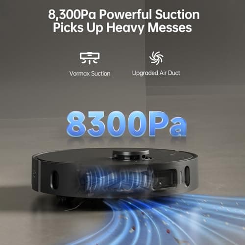 dreame X30 Ultra Robot Vacuum and Mop Combo, Extendable & Liftable Mop, 75Days Self-Emptying Robot Vacuum, 260Mins Runtime, 8,300 Pa Suction, 140°F Self-Cleaning & Auto-Drying Mops
