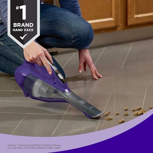 BLACK+DECKER dustbuster furbuster AdvancedClean Cordless Pet Handheld Vacuum, Home and Car Vacuum (HLVA325JP07)