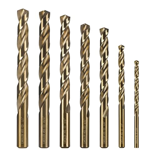 Cobalt Drill Bit Set 29-Piece M35 Cobalt Steel Metal Drill Bits Durable Round Shank Drill Sets for Steel, Wood Plastic Sheet Metal – Includes Practical Cup-Type Holder (29pcs Cobalt)