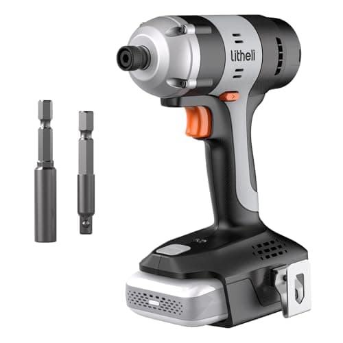Litheli 20V Cordless Impact Driver, 1593 in-lbs Max Torque, 1/4 in. Hex Power Drill/Driver with Battery (Charger not Included)