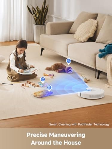 DREAME D10 Plus Gen 2 Robot Vacuum and Mop with Self-Emptying Base for 90 Days of Cleaning, 6000 Pa Suction and LiDAR Navigation, Obstacle Avoidance, Wi-Fi Connected