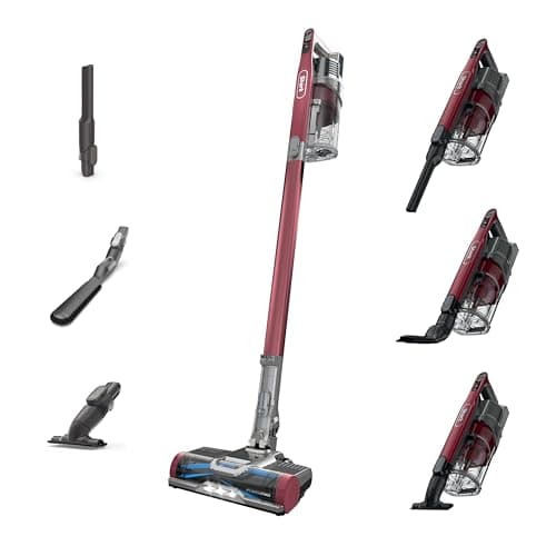 Shark Cordless Vacuum Cleaner, HEPA Filter, Lightweight, Portable, Rechargeable, Pet Hair Pickup, Anti-Allergen Complete Seal, Removable Handheld, Crevice & Pet Multi-Tool, 40-min runtime, Red, IZ362H