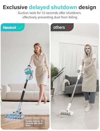 8-in-1 Cordless Stick Vacuum Cleaner, Lightweight, 40-Minute Runtime, Powerful Suction, Anti-Tangle for Pet Hair, Great for Hardwood Floors, Short-Pile Carpets, Stairs, Sofa, Gaps, and More