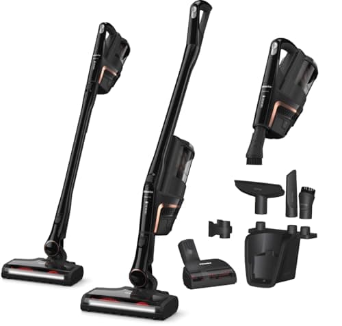 Miele Triflex HX2 Cat & Dog Cordless Stick Vacuum Cleaner, 60 min runtime, Obsidian Black / Rose Gold