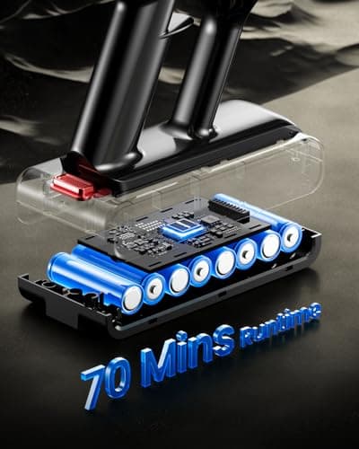 Cordless Vacuum Cleaner, 550W 45KPA 70Mins Vacuum Cleaners for Home, Stick Vacuum with Charging Dock Station, Anti-tangle Wireless Vacumm, Rechargeable Cordless Vacuum for Pet Hair/Carpet/Hard Floor