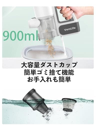 S6 Cordless Vacuum Cleaner for Home, 30KPa Stick Vacuum with 6 * 2000mAh Detachable Battery, up to 40 Mins Runtime, 6 in 1 Rechargeable Lightweight Vacuum for Hard Floor, Carpet and Pet Hair