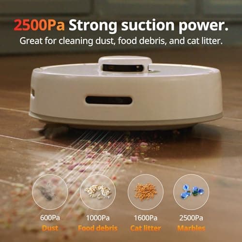 SwitchBot Mini Robot Vacuum K10+, Self-Emptying Base for 70 Days of Cleaning, LiDAR Navigation, Robot Vacuum and Mop Combo with Custom Cleaning, 48dB Ultra Quiet, 150Mins Max, Compatible with Alexa