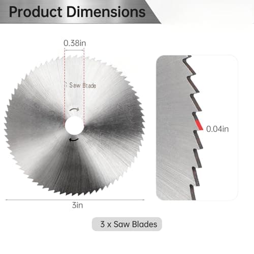 3 Inch Carbon Steel Circular Saw Blade for Wood, Plywood, Laminate, Soft-Metals, Plastic Cutting, Angle Grinder Saw Blade