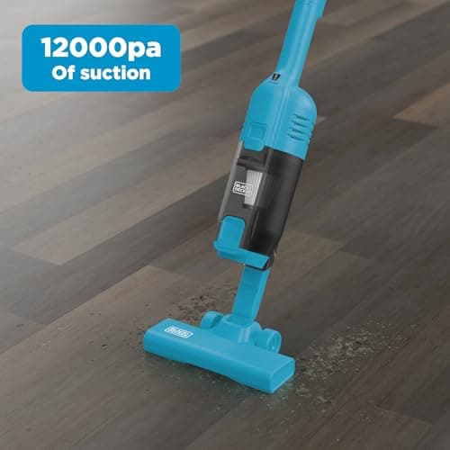 BLACK+DECKER Powerseries Lite Corded 3 in 1 Stick Vacuum, Upright to Hand-Vac Multi Surface, HEPA Filtration, Powerful 12k Pa, Ideal for Hard Floor, Low Carpet, Pet Hair Home & Office use, Blue