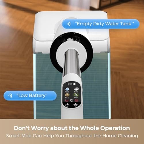 Smart Wet Dry Vacuum Cleaner,Cordless Vacuum Mop Combo with Edge Cleaning,All-in-One Floor Cleaner for Hard Floors,Self-Cleaning,35mins Runtime,LED Display,Voice Prompts
