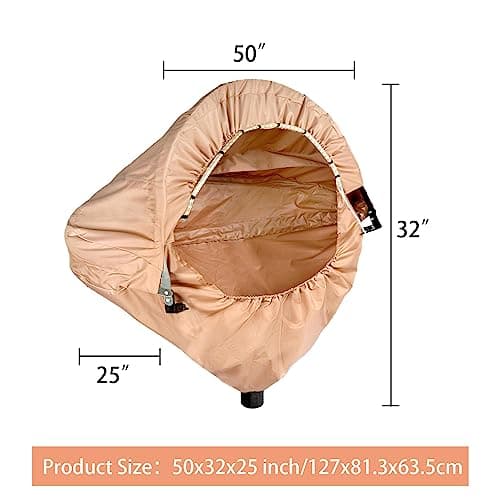 GARVIN Miter Saw Dust Collection Hood with Light, Dust Solution for Table Miter Saw, Chop Saw Hood Dust Collector Attachment, Accessory Holes, with Storage Bag, Fits All Miter Saws Khaki