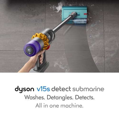 Dyson V15s Detect Submarine​ Wet Dry Vacuum, Yellow/Nickel