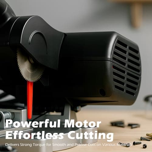 Mini Miter Saw Electric Power Table Saw Benchtop Cut-Off Chop Saw, DIY Cutting Tools for Crafts Miniatures Metal Wood Cutter, Cuts 1/2"Max Tall Max 45 Degree