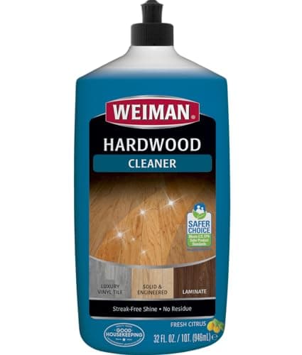 Weiman Hardwood Cleaner for Finished Hardwood Floors, Engineered Floors, Laminate - Streak-Free Results, EPA Safer Choice Certified, 32 oz