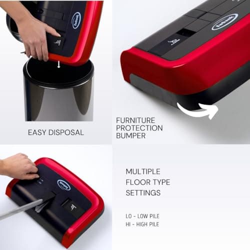 Ewbank Evolution Multi Surface Cordfree Non-Electric Portable Hardwood Floor and Carpet Sweeper with Adjustable Height