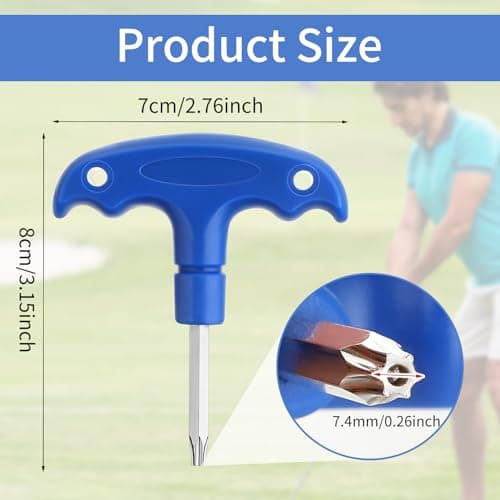 Golf Club Wrenches Tools Golf Torque Wrench Golf Head Adjustment Tool Stainless Steel Golf Club Driver Torque Tool with Plastic Handle, T20, Blue