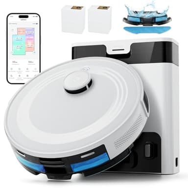 Lefant LiDAR Robot Vacuum and Mop, 45-Day Self-Emptying, 190° PSD Obstacle Avoidance, Customized Cleaning, Multi-Floor Mapping, 5500Pa Strong Suction, 140 Min Runtime, WiFi/App/Alexa, M2 Pro