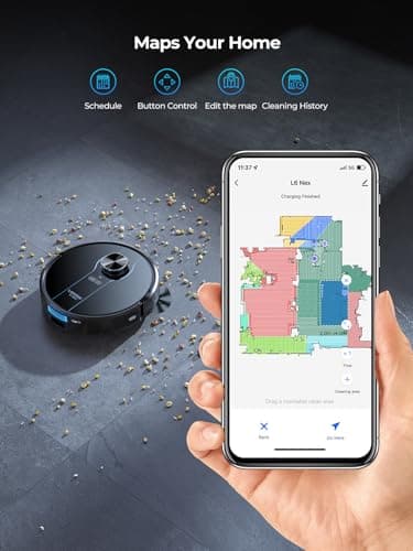 Robot Vacuum, 3 in 1 Robot Vacuum and Mop with 60 Day Self-Emptying Station, LiDAR Navigation Robot Vacuum Cleaner, WiFi/APP/Alexa, Ideal for Pet Hair, Carpet and Hard Floor