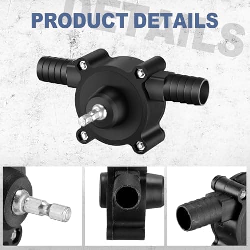 6 Pack Electric Drill Pump Portable Water Transfer Pump, Hand Drill Pump Self-priming Transfer Pump for Water Oil Gasoline Fuel