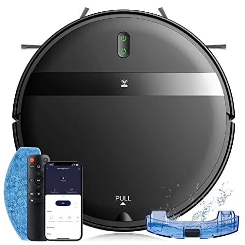 Robot Vacuum and Mop Combo, Tangle-Free Powerful Suction, Robotic Vacuum Cleaner - Alexa & App Scheduling, Long Runtime, Automatic Robot Vacuum Cleaners for Home