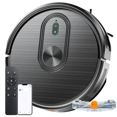 Robot Vacuum and Mop Combo, 2 in 1 Mopping & Mopping Robot with Schedule, App/Bluetooth/Voice, 3200Pa Max Suction, Self-Charging Robot Vacuum Cleaner, Slim, Ideal for Pet Hair, Hard Floor, Carpet