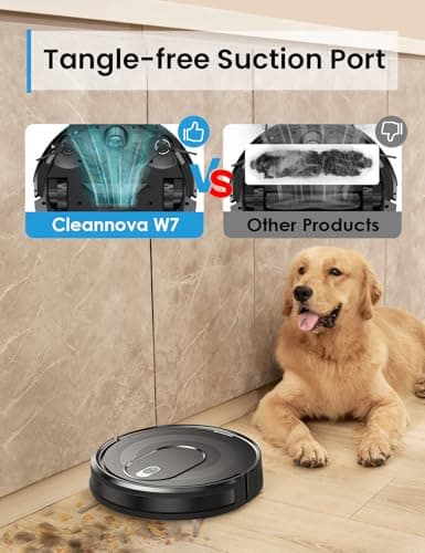 W7 Robot Vacuum and Mop Combo, 2 in 1 Mopping Robotic Vacuum Cleaner with Watertank and Dustbin, Self-Charging, Slim, Max 120mins Runtime for Hard Floor, Carpet Cleaning