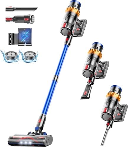 NADALY Cordless Vacuum Cleaner, 550W/45Kpa Vacuum Cleaner for Home, Up to 65Mins Runtime Stick Vacuum, Anti-Tangle & Auto Mode Lightweight Vacuum, Wireless Vacuum for Pet Hair Carpet Hardwood Floor