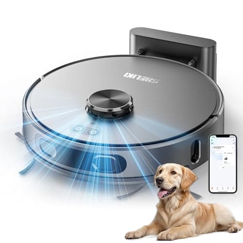 Robot Vacuum and Mop, Mapping Robotic Vacuums Cleaner with LiDAR Navigation Smart & Strong Suction, WiFi/App/Alexa/Voice Control, Obstacle Avoidance, for Home, Wood/Hard Floors, Pet Hair -Grey
