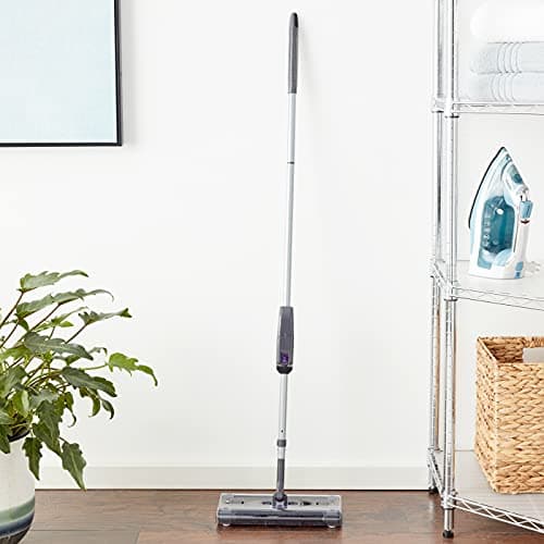 Swivel Sweeper - Cordless Electric Floor and Carpet Sweeper with Rotating Brush for Efficient Cleaning, Quad Brush Technology- Purple