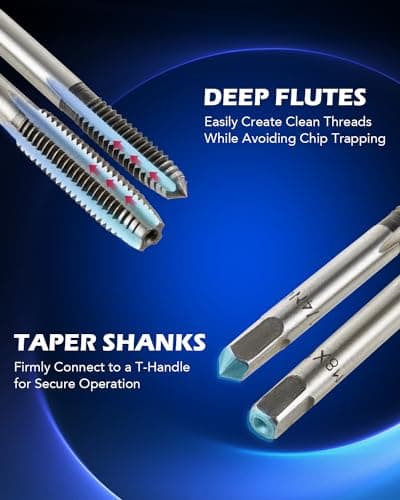Orion Motor Tech 80pc Tap and Die Set in SAE and Metric Sizes, Metric and Standard Tap Set and Die Tool Set for Internal and External Threading