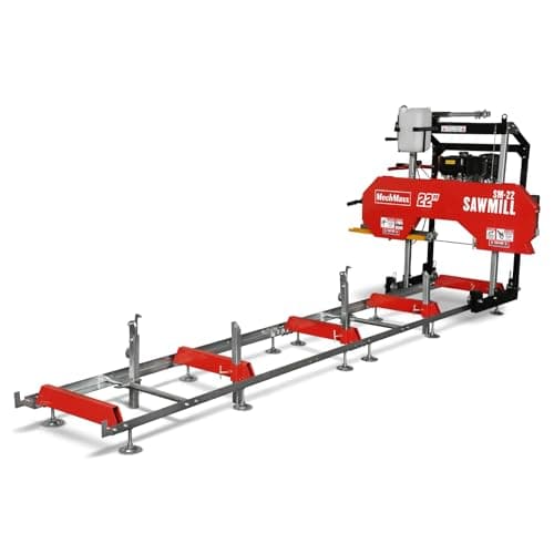 22" inch Portable Sawmill, 270cc 9HP Gasoline Engine, 20" Board Width, 13' Track Length, Model SM-22
