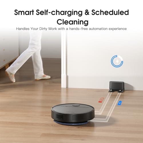 Robot Vacuum and Mop Combo with 4000Pa Suction, APP/Voice/Remote Control, Robotic Vacuums with Personalized Adjustment Setting, Self-Charging, Obstacle Avoidance, Smart Home Robot Aspiradora