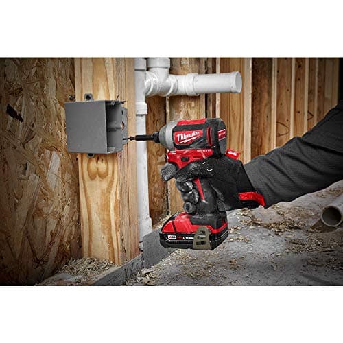 Milwaukee 2850-21P M18 Brushless Lithium-Ion Compact 1/4 in. Cordless Hex Impact Driver Kit (2 Ah)