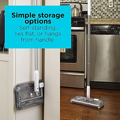 BLACK+DECKER 50 Minute Lithium Floor Sweeper, Multi-Surface Use, Charger Included (HFS115J10)