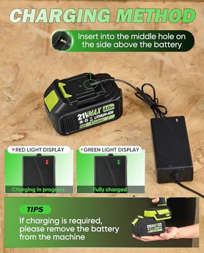 Saker Cordless Leaf Blower Handheld Turbo Jet Blower Portable Dust Cleaner 180000 RPM with Adjustable Speed for Drying Patio Cleaning Camping 2 Batteries Green with Case