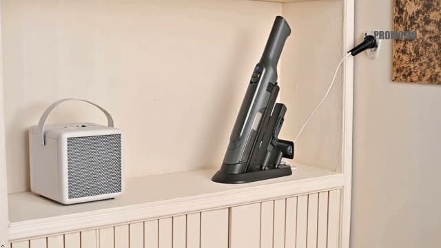 Handheld Vacuum Cordless, Lightweight 1.4lb with Powerful Suction, Charging Dock, Single Touch Empty and Detachable Dust Cup (Frosted Silver)