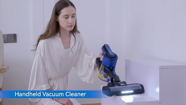 Cordless Vacuum Cleaner for Home, 45Kpa Lightweight Stick Vacuum with Powerful Suction, Rechargeable Battery Up to 50mins, Handheld Vacuum Cleaners for Carpets, Pet Hair，Hardwood Floors - Blue