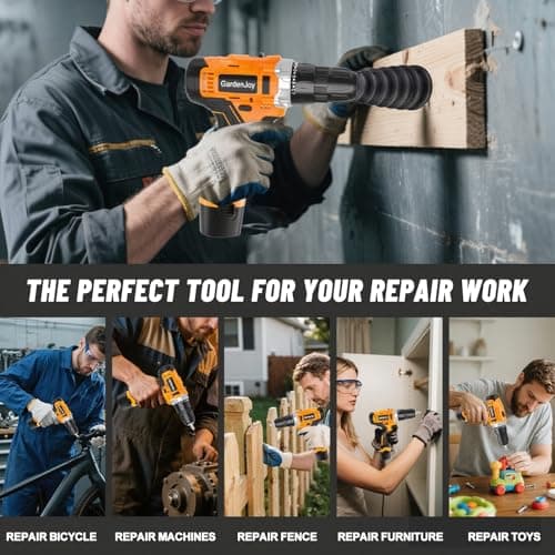 12V Cordless Electric Drill Driver Set, Powerful Lightweight Portable Rechargeable Screwdriver 65pcs Accessories,2-Speed, 24+1 Position for Wood/Wall Drilling & Screw Driving, Home DIY Tool woman man