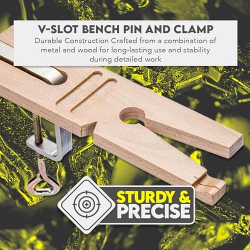 SE 3-in-1 Professional Jeweler's Saw Set - Saw Frame, 144 Blades, and V-Slot Bench Pin with Clamp - Versatile Tools for Precise Jewelry Making