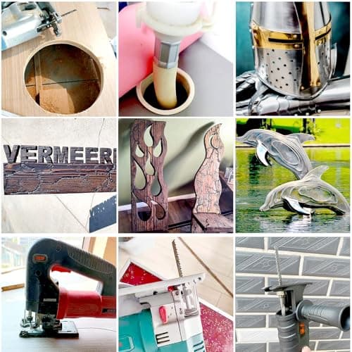 20 Pcs T Shank Jigsaw Blades, Jig Saw Blade Set, Multi-Purpose Jig Saw Blades for Wood, Pruning Plastic Metal Cutting Made with HCS/HSS, Jigsaw Blade, for Most Jig Saw Models