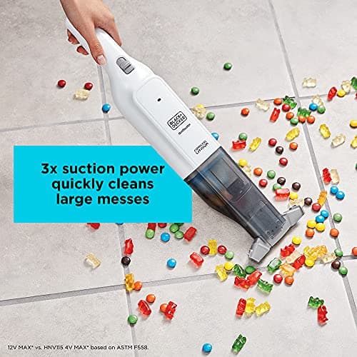 BLACK+DECKER 12V MAX Handheld Vacuum Cordless, dustbuster® AdvancedClean™ with Base Charger (HLVC315B10)