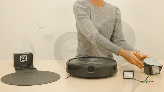 iRobot Roomba Combo j5 Robot Vacuum & Mop – Identifies and Avoids Obstacles Like Pet Waste & Cords, Clean by Room with Smart Mapping, Works with Alexa, Ideal for Pet Hair, Roomba Combo J5