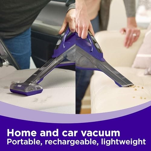 BLACK+DECKER dustbuster furbuster AdvancedClean Cordless Pet Handheld Vacuum, Home and Car Vacuum (HLVA325JP07)