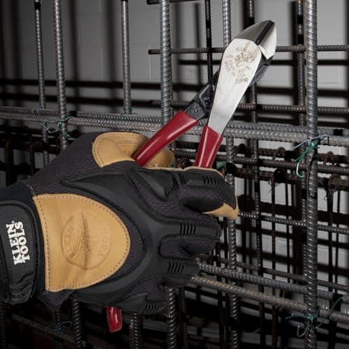 Klein Tools D248-9ST Diagonal Cutting Pliers, Made in USA, Ironworker's Diagonal Cutters with High Leverage Design, Works as Rebar Cutter and Rebar Bender, 9-Inch