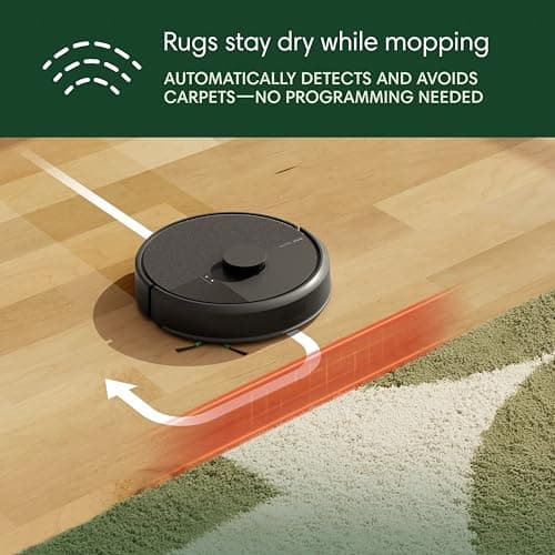 iRobot Roomba 105 Combo Robot Vacuum & Mop - Easy to use, Intense Power-Lifting Suction, LiDAR Navigation, Multiple Cleaning Modes, Avoids Mopping Carpets, Self-Charging