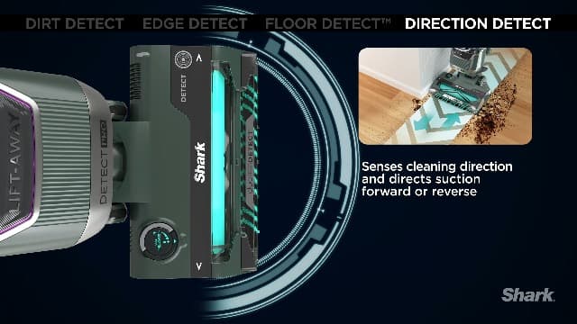 Shark Detect Pro Lift-Away ADV Bagless Upright Vacuum with DuoClean Detect, HEPA Filter, Anti-Allergen, Powerful Suction, and Odor Neutralizer Technology, Evergreen, LA802
