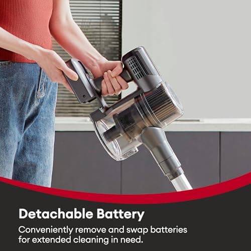 Ultenic Cordless Vacuum Cleaner, 500W 45Kpa Stick Vacuum with Car Dashboard Screen, Tangle-Free Brush for Pet Hair, Max 45mins Runtime, LED Display Tools for Hard Floor, Carpet, Car Cleaning, U12